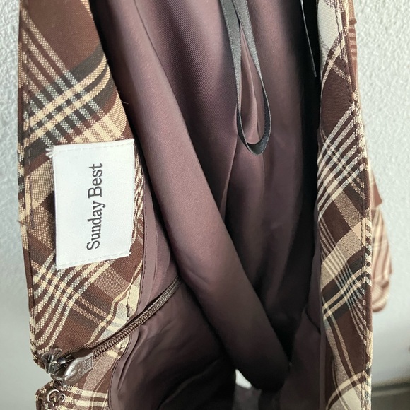 Sunday Best Aritzia pleated plaid mini skirt - Picture 6 of 9